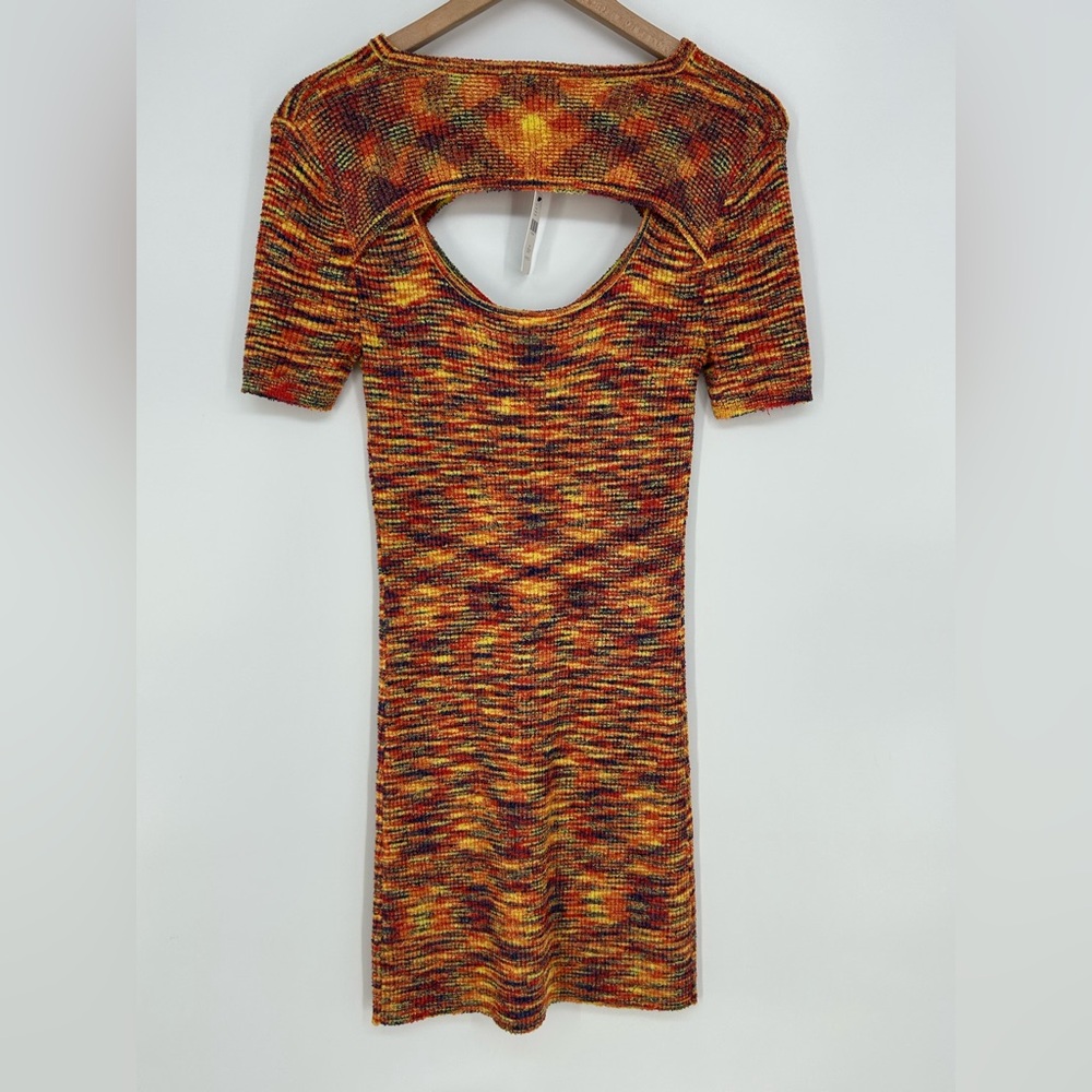 "NWT" Anthropologie Current Air Cutout Mini‎ Dress, MultiColor, Size XS Petite - Picture 3 of 8